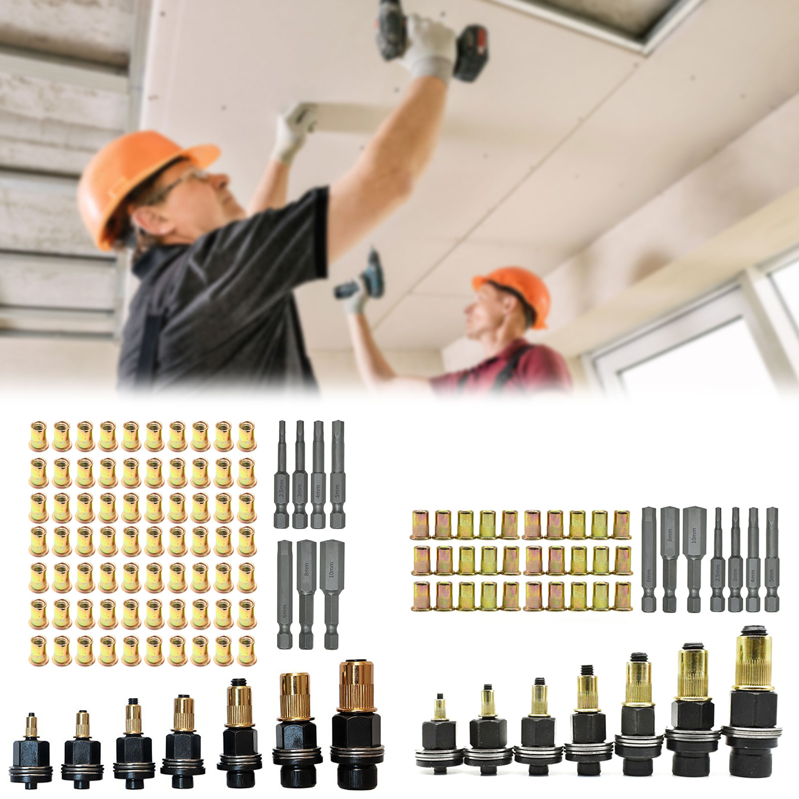 Home Improvement Shows - M3-M10 Hand Rivets Nut Tool Adapter