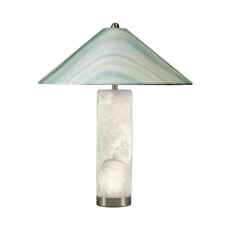 Home Improvement Ending - Columnar marble base LED desk lamp