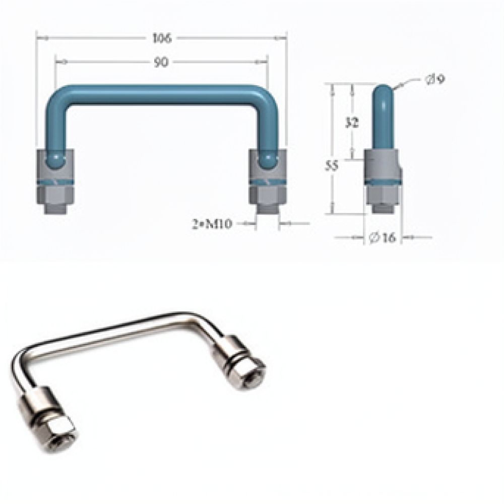 Cabinet Handle Pull - Compact Folding Handle 304 Stainless Steel
