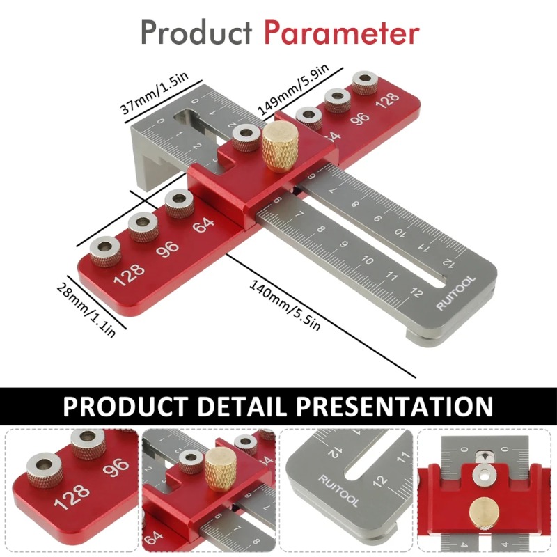 Drill Guide Punch Locator Temp - Cabinet Handle Pull recension och pris