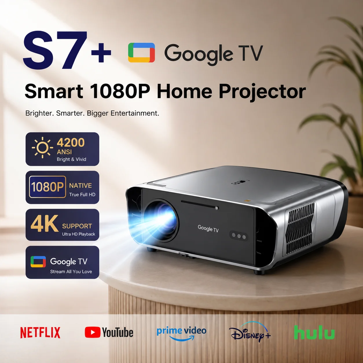 S7 4200ANSI Native 1080P 4K UH - Home Improvement Videos recension och pris