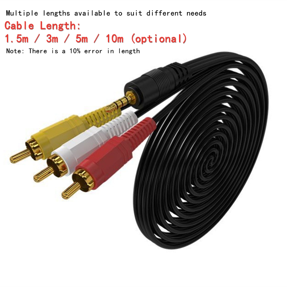 3.5mm to 3 RCA Audio Video Cab - Home Improvement Videos recension och pris