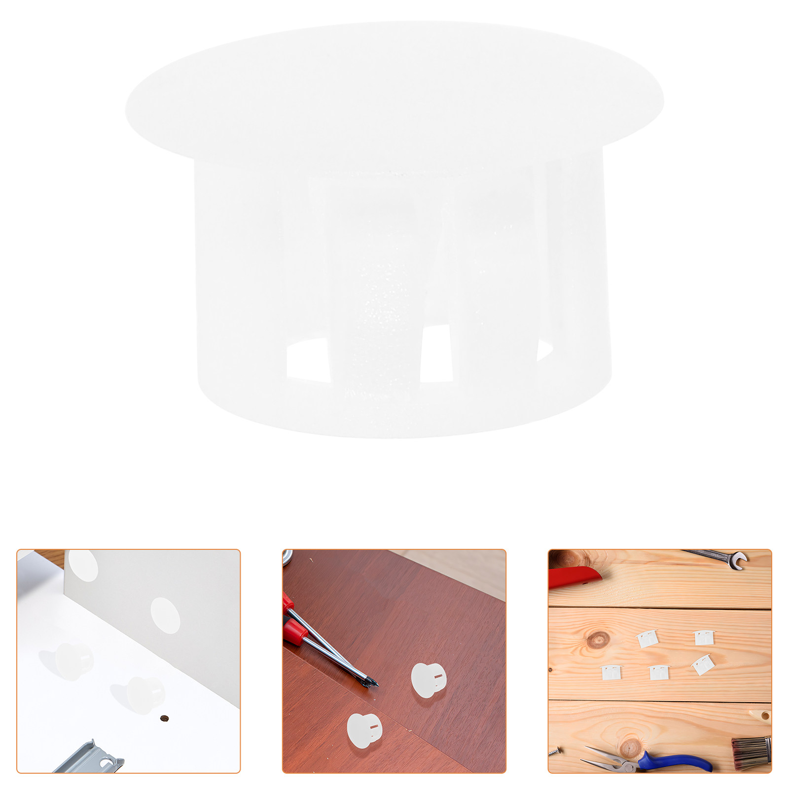 100Pcs White Plastic Hole Plug - Home Improvement Ending recension och pris
