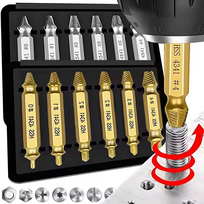 Damaged Broken Screw Extractor - Drill Bit Set recension och pris