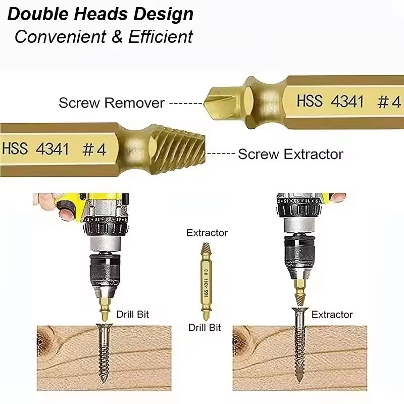 Damaged Broken Screw Extractor - Drill Bit Set recension och pris