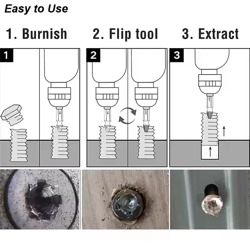 Damaged Broken Screw Extractor - Drill Bit Set recension och pris