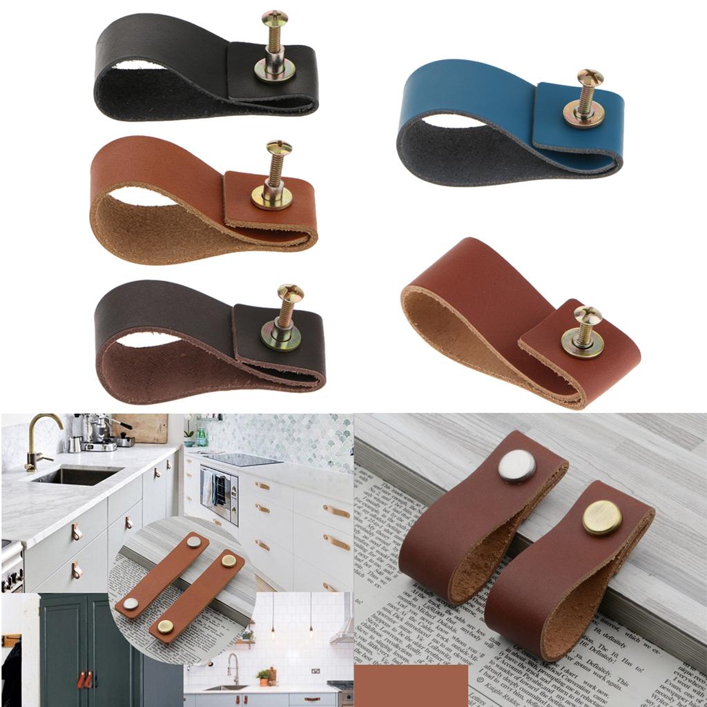 Handmade Leather Drawer Pulls  - Cabinet Handle Pull recension och pris