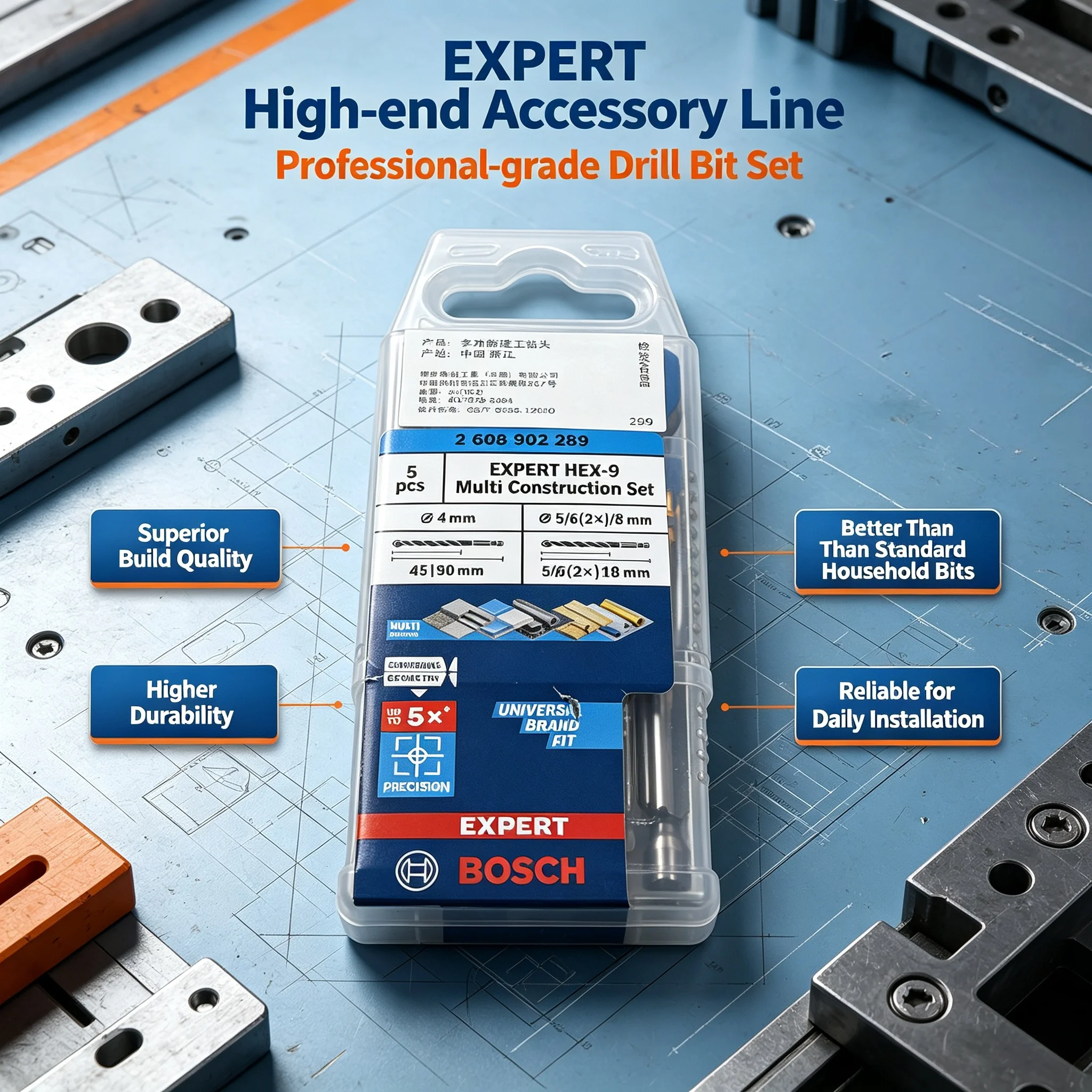 BOSCH 2608902289 EXPERT HEX-9  - Drill Bit Set recension och pris