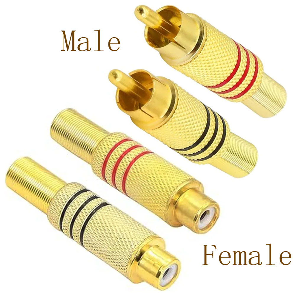 4PCS RCA Plug Gold Plated Sold - Home Improvement Videos recension och pris